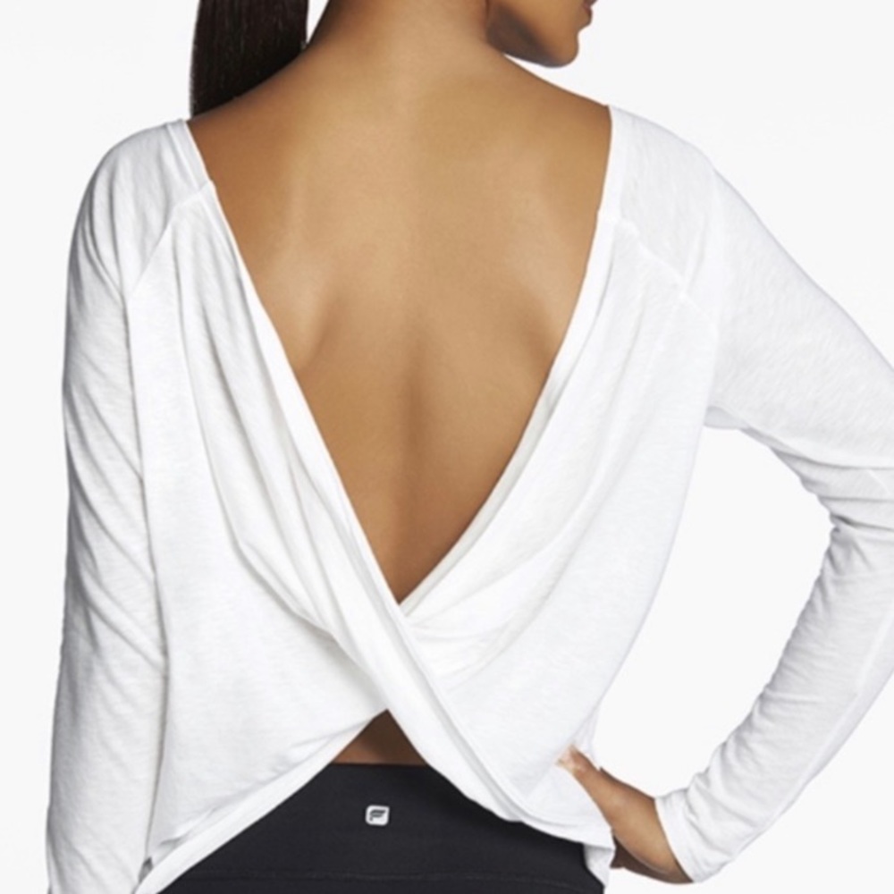 Fabletics Women’s Switch Back Tee in White